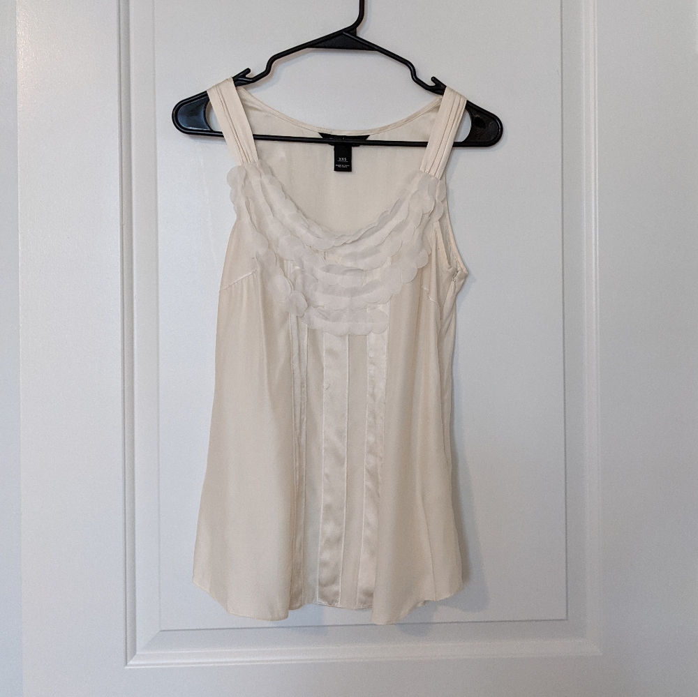White House Black Market Silky White Top XXS